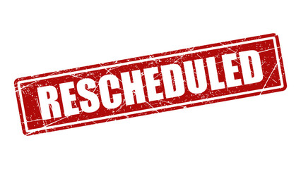 Rescheduled red stamp
