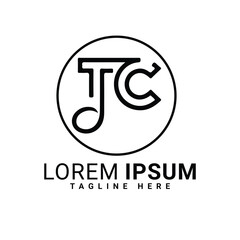 08.eps t.c text vector logo design 