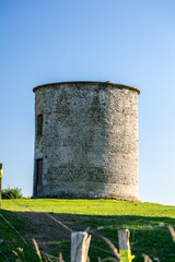 old tower built of stone, France