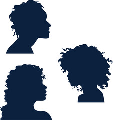 illustration of some silhouette for boy and girl 