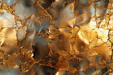 Luxurious golden seamless pattern with textured metallic finish