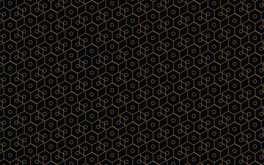 hexagon pattern. Seamless background. Abstract honeycomb background in grey color.