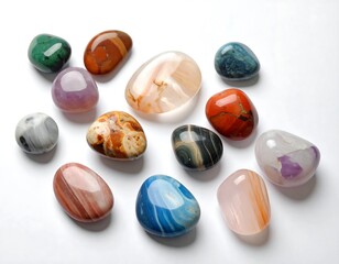 Obraz premium Colorful Polished Stones Collection.
