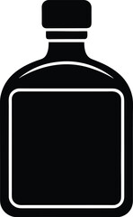 Elegant Perfume Bottle Vector Icon for Fashion Beauty and Fragrance Design Simplicity in Scent Branding and Aromatherapy Silhouette Essential Oil Container Isolated