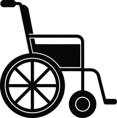 Wheelchair Vector: Accessible Mobility Aid for Disabled Persons, Medical Equipment for Hospitals & Care Facilities, Transportation Support for Patients