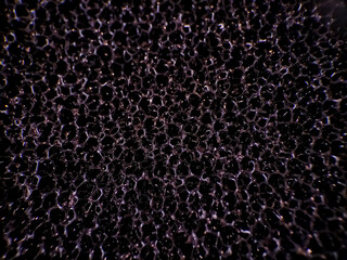 close up of textured black foam