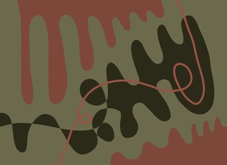 Minimal abstract image for printing. Picture for modern interiors. The picture is painted by hand on a tablet. © neurostructure