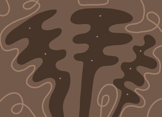 Minimal abstract image for printing. Picture for modern interiors. The picture is painted by hand on a tablet. © neurostructure