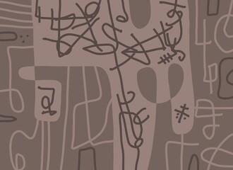 Minimal abstract image for printing. Picture for modern interiors. The picture is painted by hand on a tablet. © neurostructure