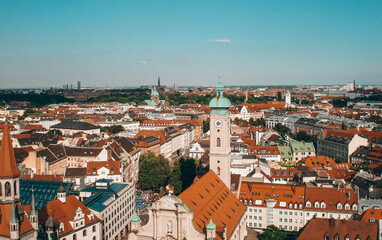 Fototapeta premium Munich skyline and old town views