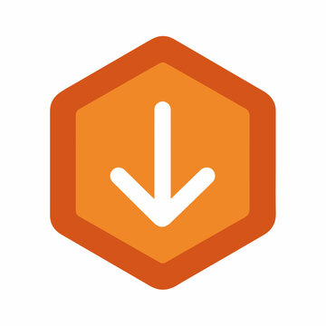 Simple Bold Decrease Arrow Icon Design