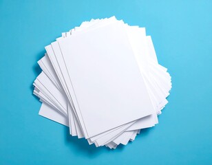 Stack of Blank White Papers.