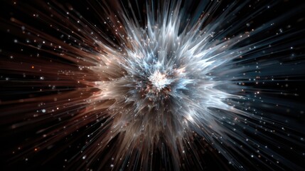 Obraz premium Vivid cosmic explosion with swirling colors