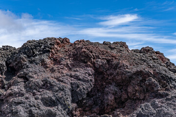 Fissure Vent. Spatter Vents, spatter cones.Lava Flows and spatter deposits of July 19 to 22, 1974....