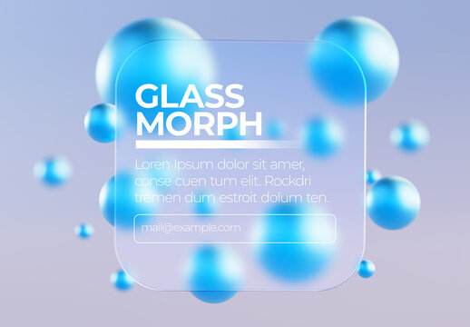 Glassmorphism Shapes Mockup