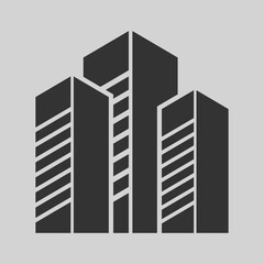 Modern Real Estate Building Logo Design | Skyscraper Architecture Vector Icon | Minimalist City Skyline Real Estate Logo | Corporate Real Estate and Architecture Logo | Modern City Tower Business icon