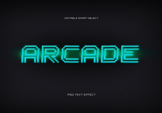 Digital Arcade Text Effect