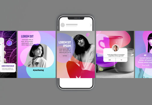 Organic Colorfull Forms Social Media Post Kit