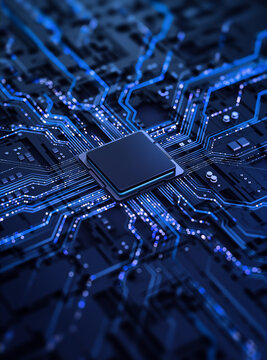 Processor chip on circuit board with copy space for design