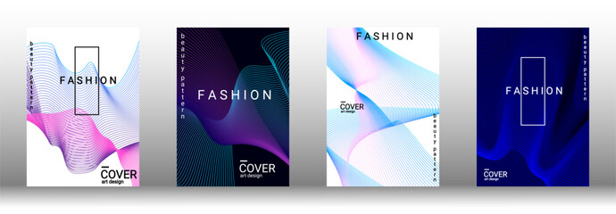 Trendy gradient composition with fluid abstract forms. A versatile and modern design for covers, banners, or creative projects. Editable vector illustration with bold, stylish colors