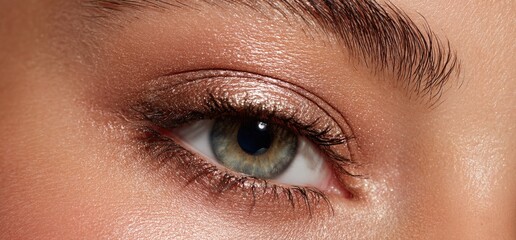 Obraz premium Close-up of a stunning eye with makeup