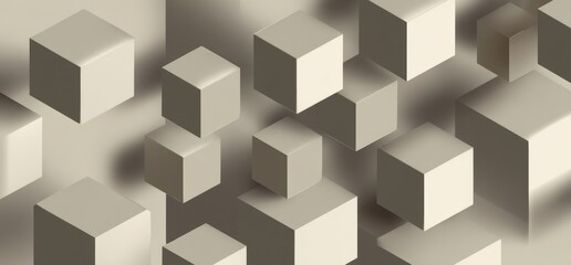 A variety of shaded cubes arranged artistically