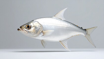 Naklejka premium Silvery Fish Profile View.