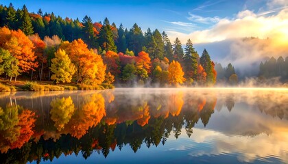 Autumn Lake Reflections.