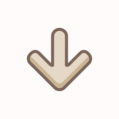 Minimalist Bold Download Arrow Icon Design