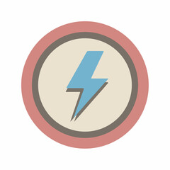 Modern Thunderbolt Glyph Icon Design
