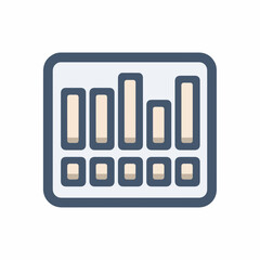 Bold Equalizer Pictogram Duotone Style Icon