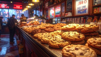 Delicious Chocolate Chip Cookies on Display.