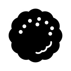 Biscuit Cookie Black Silhouette Vector Food Illustration