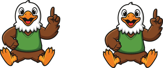 Cartoon eagle mascot illustration, spot the difference puzzle, children’s activity design, educational bird character, fun animal drawing, kids learning 