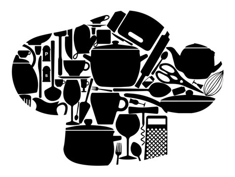 siluetas gorro de chef 