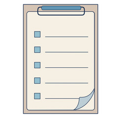 Checklist Notepad Page Memo Notes Book Loose Leaf Paper Illustration