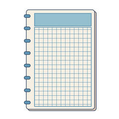 Grid Page Simple Memo Notes Book Loose Leaf Paper Illustration