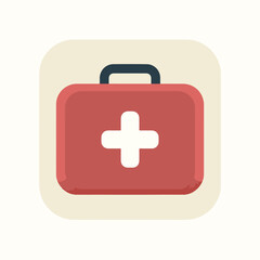 Fototapeta premium Modern First Aid Kit Icon Design