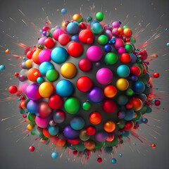 Exploding christmas ball