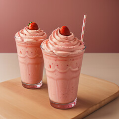 Strawberry milk shake