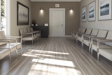 Medical clinic waiting room modern design clean space