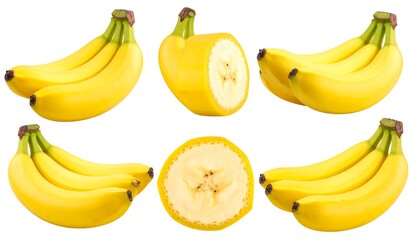 Fresh Bananas, Close-up, Healthy Fruit.