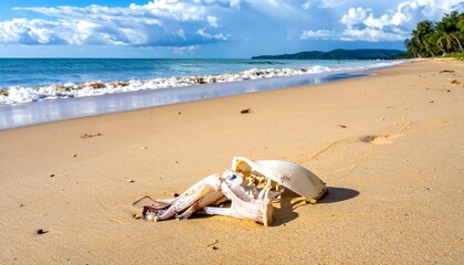 Tropical Beach Relaxation Scene.
