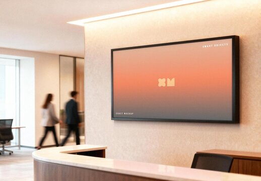 Office Reception Screen Mockup