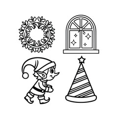 Abstract geometric shapes and patterns creating a dynamic visual design isolated on transparent background