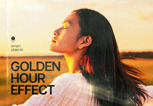 Golden Hour Photo Effect Mockup