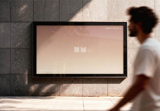 Outdoor Framed Billboard Mockup
