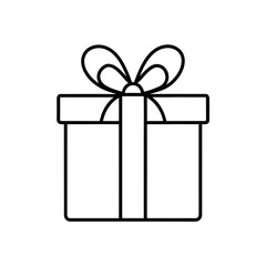 Simple gift box with ribbon bow