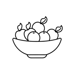Bowl filled with fresh apples