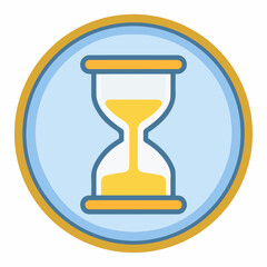 Sleek Hourglass Icon in Geometric Style